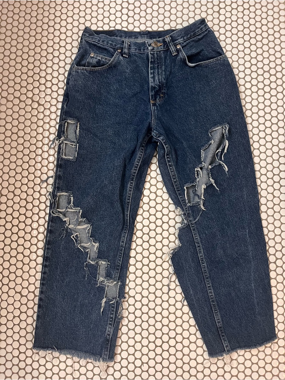 Wrangler Dark Blue Denim Jeans Summer Y2K western vibes